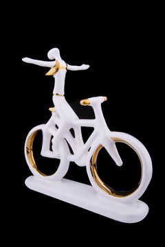 Статуэтка "Велосипед" TD068/2 золото/белый Cyclist Teona Decor