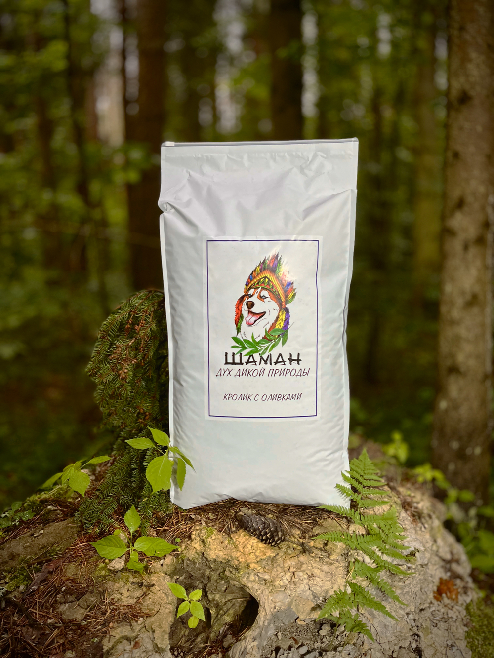 Сухой корм SHAMAN "Дух дикой природы" Кролик с оливками 15 кг; мелкая гранула; для взрослых собак; Класс Холистик