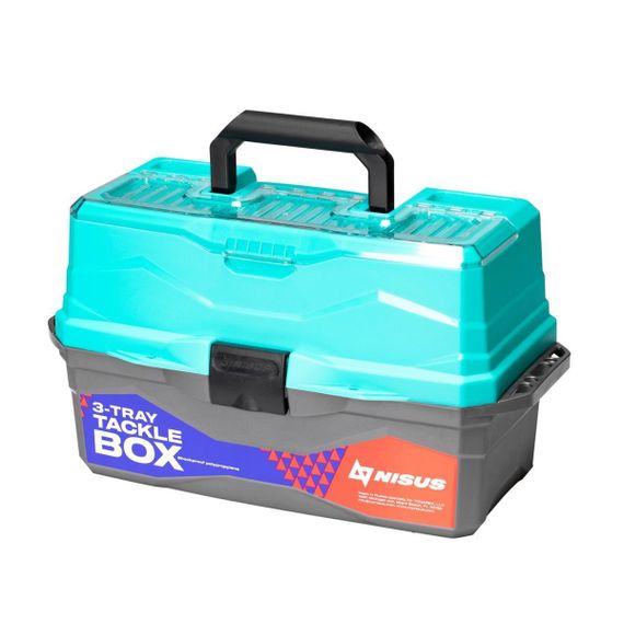 Ящик для снастей NISUS Tackle Box трехполочный бирюзовый (N-TB-3-Т)