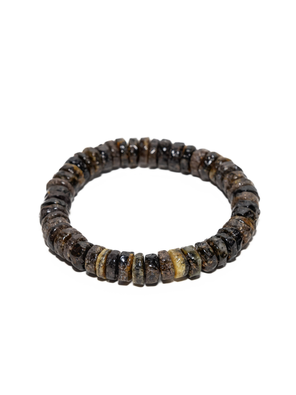 Браслет из цельного калининградского янтаря, диаметр бусин 1 см