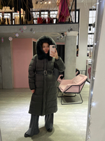 Пуховик Fresh макси графит