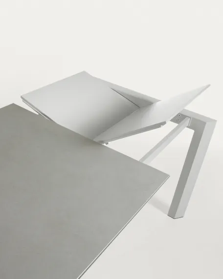 Стол Atta160 (220) x90 серый керамика