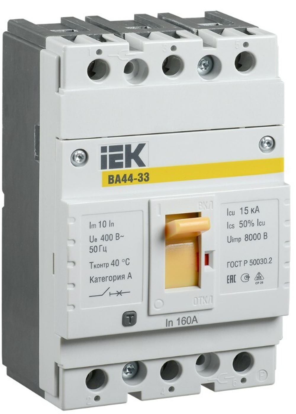 Автоматический выключатель в литом корпусе IEK SVA4410-3-0160