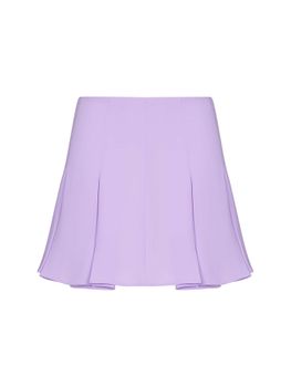 Мини юбка из крепа со складками