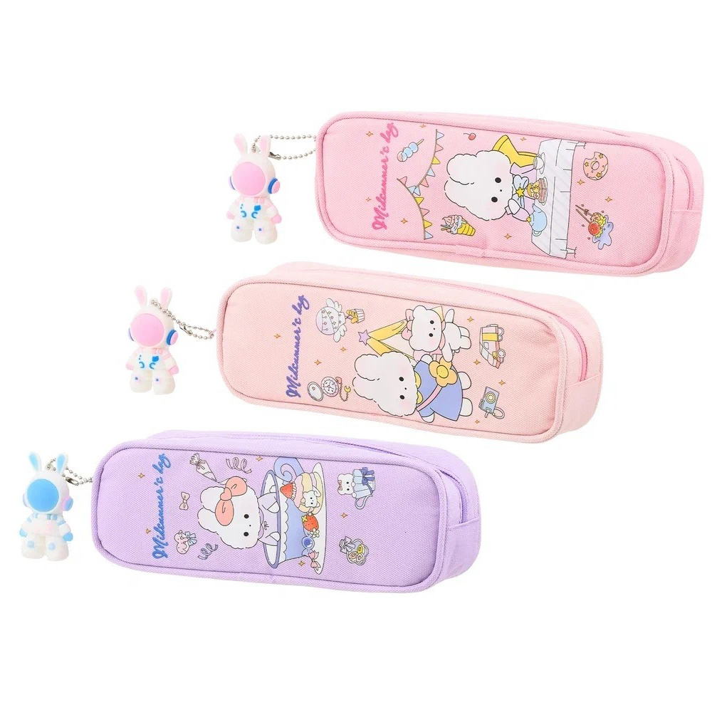 Пенал-косметичка Basir без наполнения, 21,5*7,5*5,5 см, серия "Зайчики", ассорти