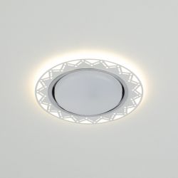 DK LD27 WH/WH Светильник ЭРА декор cо светодиодной подсветкой GX53, белый/белый