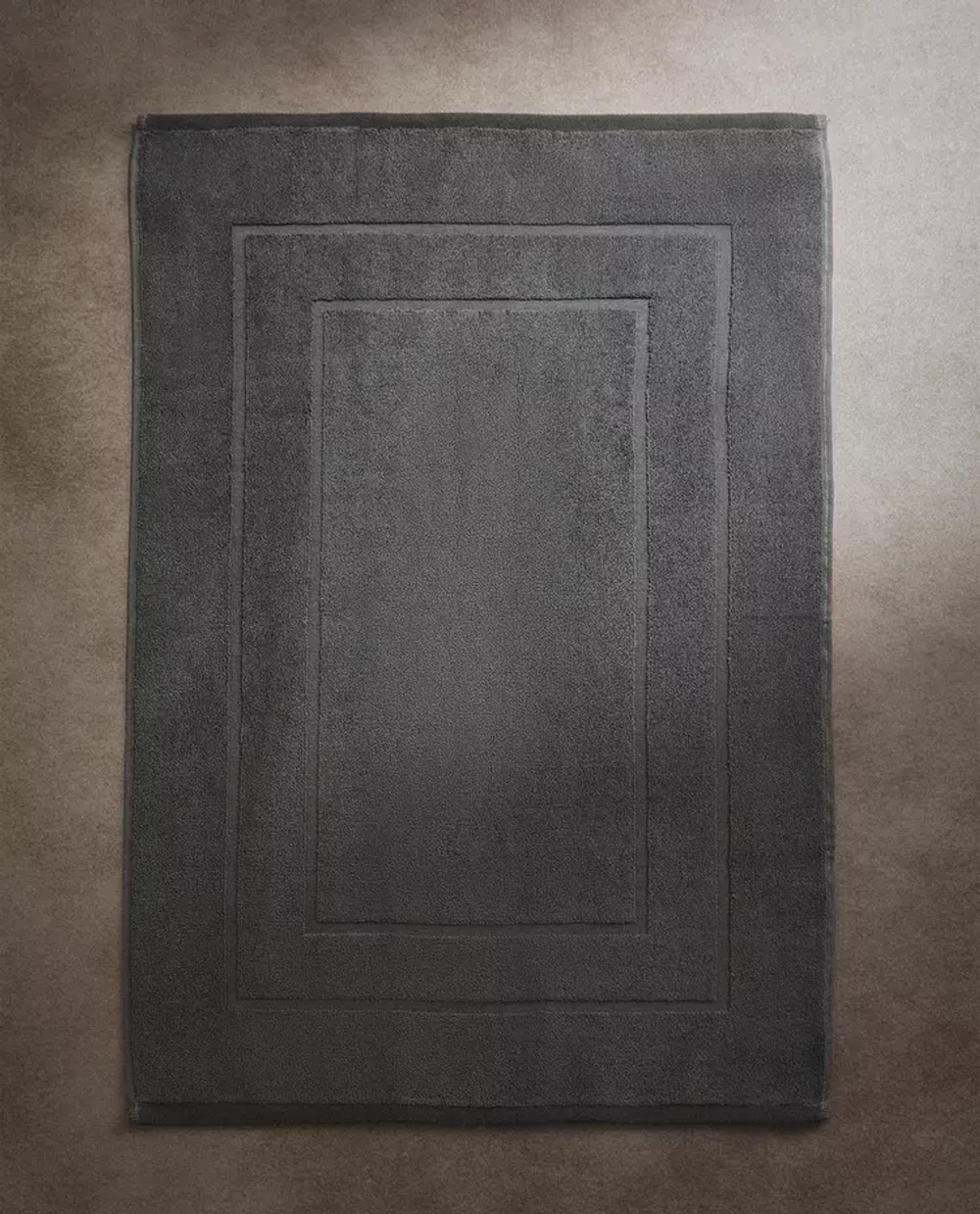 ZARA HOME ХЛОПКОВЫЙ НЕСКОЛЬЗЯЩИЙ КОВРИК ДЛЯ ВАННОЙ, ТЕМНО-СЕРЫЙ