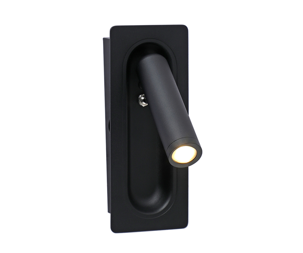 08071M,19 Бра встраиваемое Ризи черный Led 3W