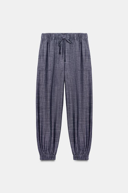 ZARA ДЖОГГЕРЫ С МАНЖЕТАМИ, ИНДИГО