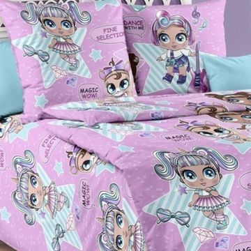 Полуторный комплект детского постельного белья Глянец поплин