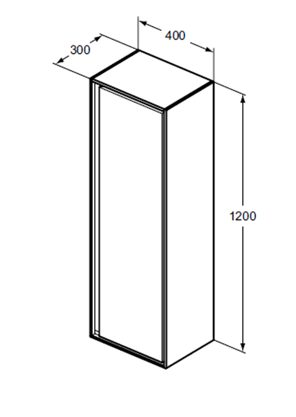 Шкафчик для подвесного монтажа Ideal Standard CONNECT AIR E0834PS