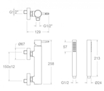 Смеситель для душа с душевым комплектом 390801MO