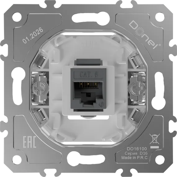 Donel D16 Механизм розетки RJ45 одиночная cat.6/ClassE-8
