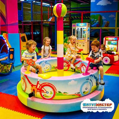 Электрическая карусель детская 4KIDS «Экстремальный велотрек»