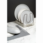 Набор обеденных тарелок in the village, D28 см, серые, 2 шт.