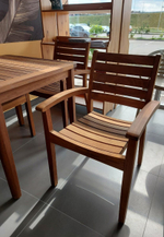 Кресло деревянное с подушкой WArt Stock, натуральный, зеленый