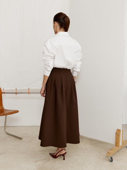 Юбка женская миди, коричневый