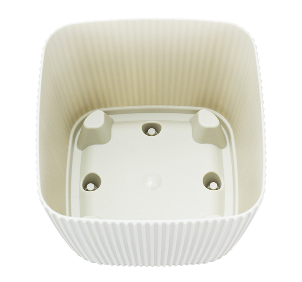 Кашпо ПИКАНТО квадратное 110мм*110мм 0,65 л с пристегнутым поддоном