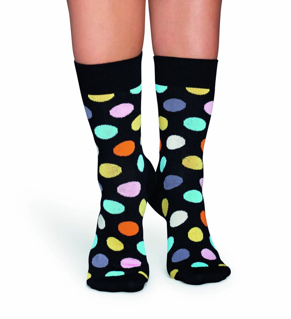 Носки унисекс Big Dot Sock в крупный цветной горох (Размер: 25) (Цвет: черный)