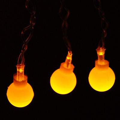 Гирлянда для дома БАХРОМА ш2,5м* в60см 48 ламп LED, с насадками Шар, 8 реж Желтый (возможность соединения)