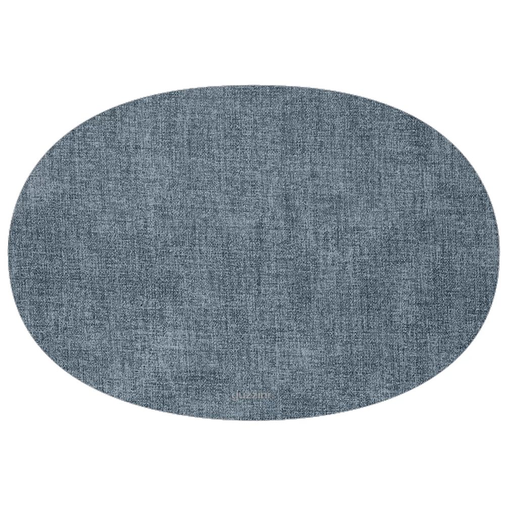 Салфетка подстановочная овальная двухсторонняя Fabric, синяя