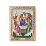 Св. Троица, икона прямоугольная без рамки, красное дерево, эмаль 150х200