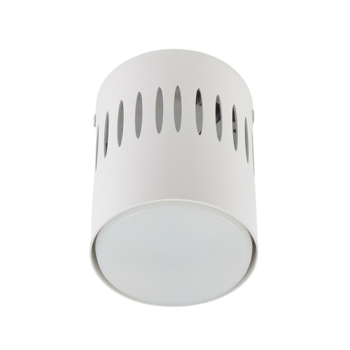 DLC-S619 GX53 WHITE Светильник декоративный накладной, серия Sotto. Без лампы, цоколь GX53. Доп. светодиодная подсветка 3Вт. Металл. Белый. TM Fametto