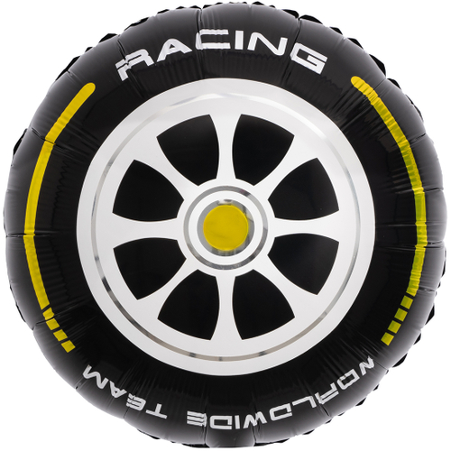 Круг 18" Гоночное колесо, Черный/Желтый Fl