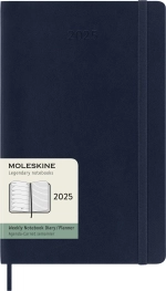 Еженедельник Moleskine (DSB2012WN3) Classic Soft WKNT Large 130х210мм 144стр. мягкая обложка синий сапфир