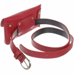 Сумка поясная «Street Fashion - Pop», цвет бордовый, 17.5*11*105см