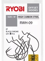 Крючок офсетный рыболовный RWH-09 №1/0 ( 2 упк по 5шт)