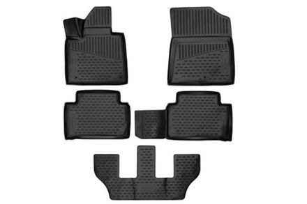 Коврики 3D в салон подходят для KIA Sorento IV 2020 - &gt;, внедорожник, 7 мест, 5шт. (полиуретан)