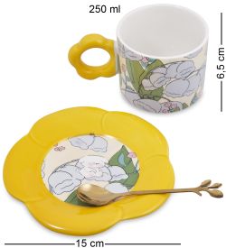 MUG-422/1 Чайная пара «Котенок в подсолнухах»