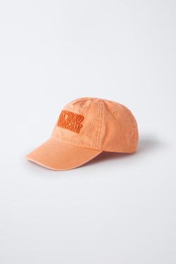 ZARA КЕПКА VARSITY С ВЫШИВКОЙ, ОРАНЖЕВЫЙ