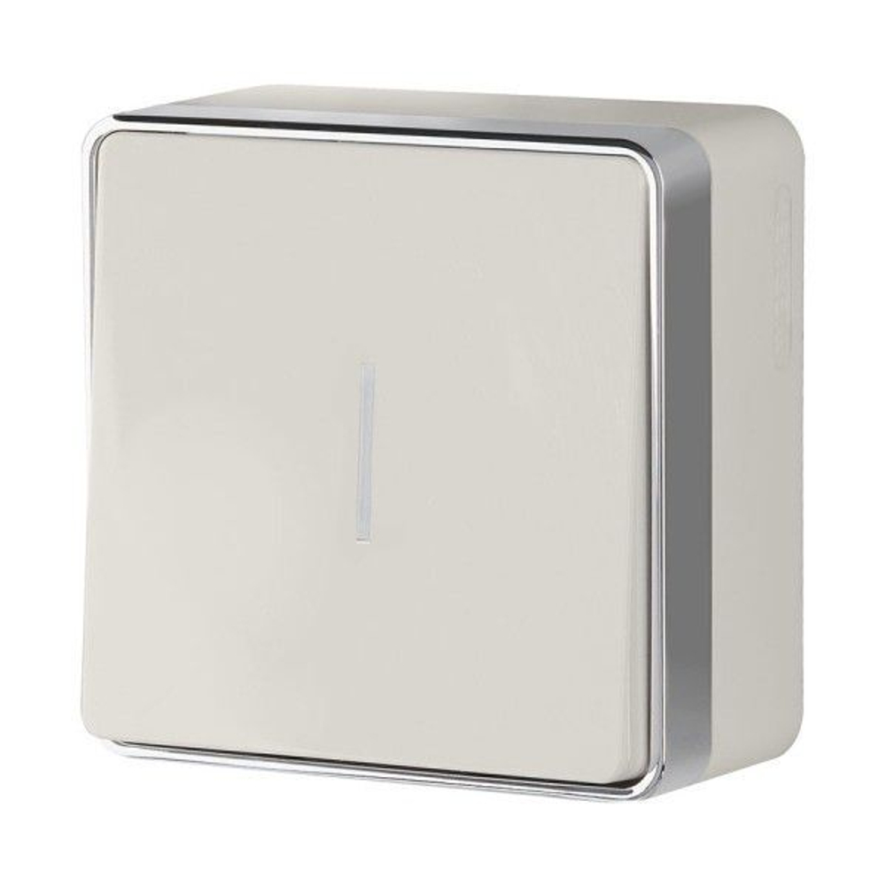 Выключатель одноклавишный с подсветкой Gallant (слоновая кость)