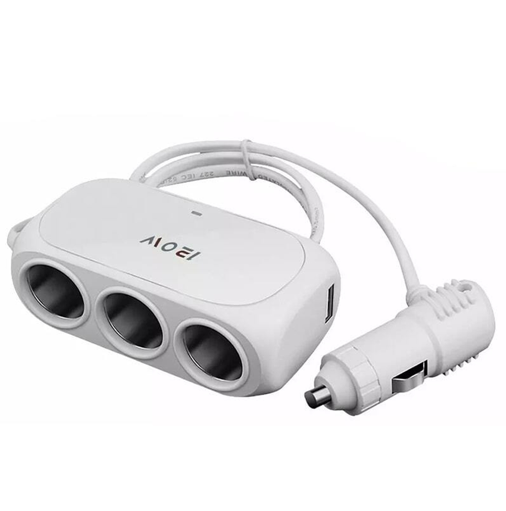 Разветвитель в прикуриватель Xunniu WT-D23 (белый)