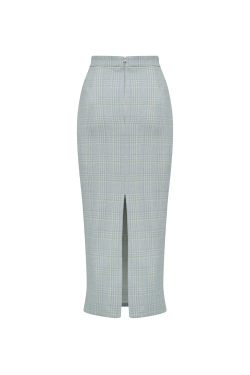 Юбка-карандаш миди голубая