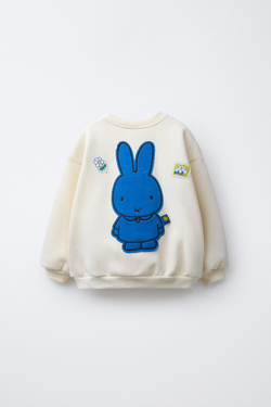 ZARA ТОЛСТОВКА С НАШИВКАМИ MIFFY™ MERCIS BV ©, ЭКРЮ