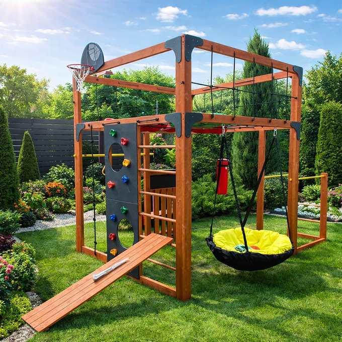 Детская площадка Савушка КУБ-1 (махагон)