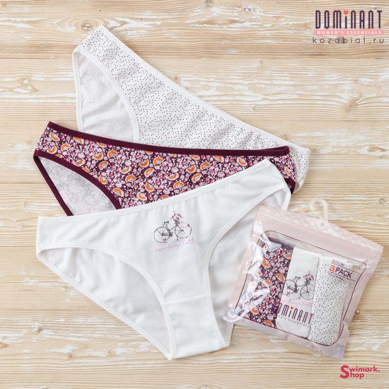 Трусики женские DOMINANT 35000-194, BIKINI, 3 шт. в уп.