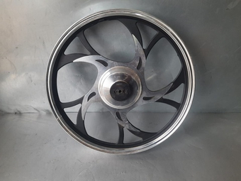 диск передний мопед Альфа (1.4х17, под ось 12мм) черный