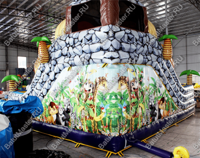 Надувной батут "В гостях у зебры"