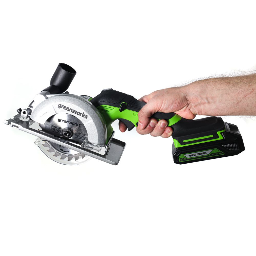 Циркулярная мини пила аккумуляторная Greenworks G24MCS Арт. 1501207, 24V, бесщеточная, без АКБ и ЗУ
