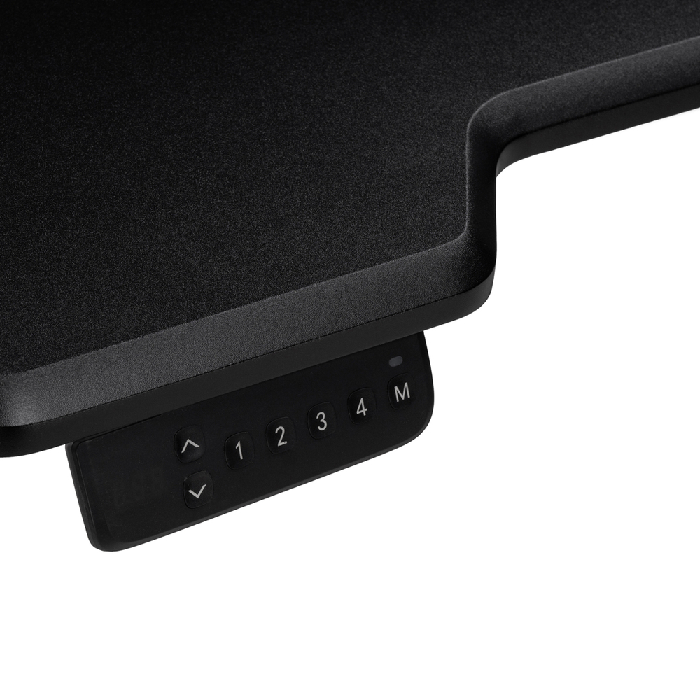 Компьютерный стол Woodville Маркос с механизмом подъема 120х75х75 черная шагрень, белый, ножки белые