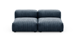 Сдвоенная дополнительная секция Фиджи (малая) Cilium Indigo 168*116*62 см, Синий Вельвет Нераскладной Фиеста