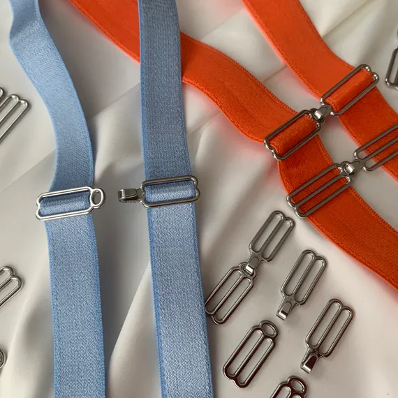 Регуляторы с крючками для бретели серебро 15 мм