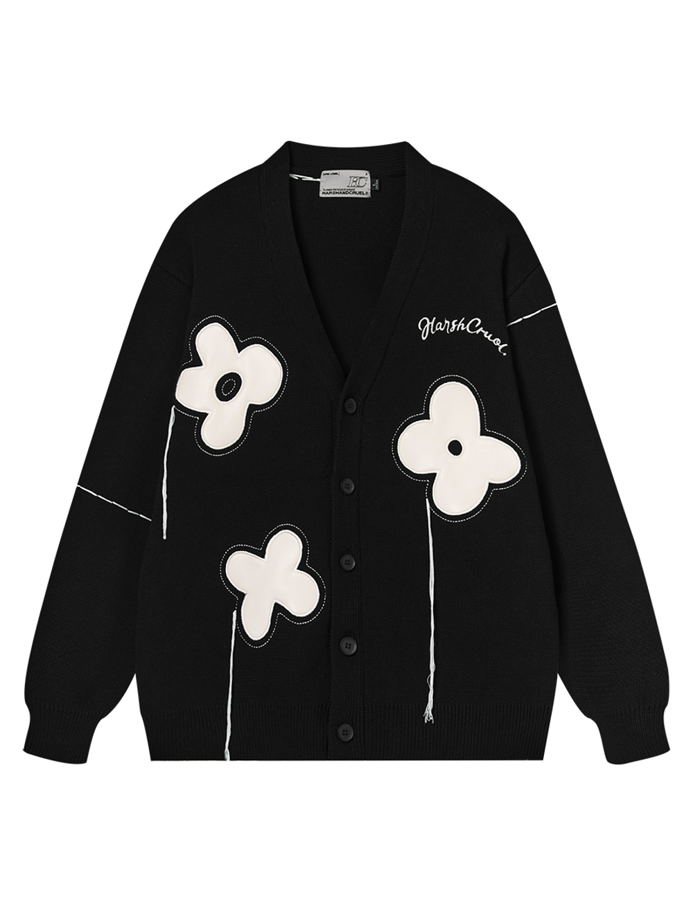 Кардиган HARSHandCRUEL "Minimalistic Flowers" Oversized Cardigan