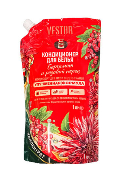 Кондиционер  для белья  бергамот и розовый перец 1,0л 2054