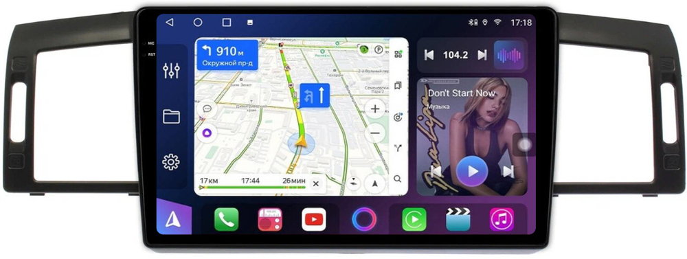 Магнитола для Infiniti M35, M45, Nissan Fuga 1 Y50 2004-2009 (поддержка Bose) - FarCar BM9-9674 монитор 9.5" QLED на Android 14, TS10, 4+32Гб, CarPlay, 4G SIM-слот