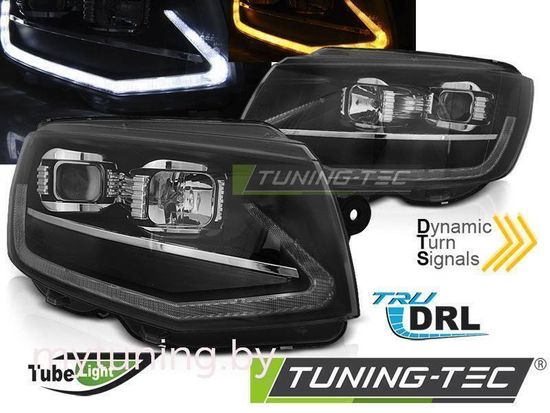 Фары передние BLACK DRL SEQ для VW T6 15-19